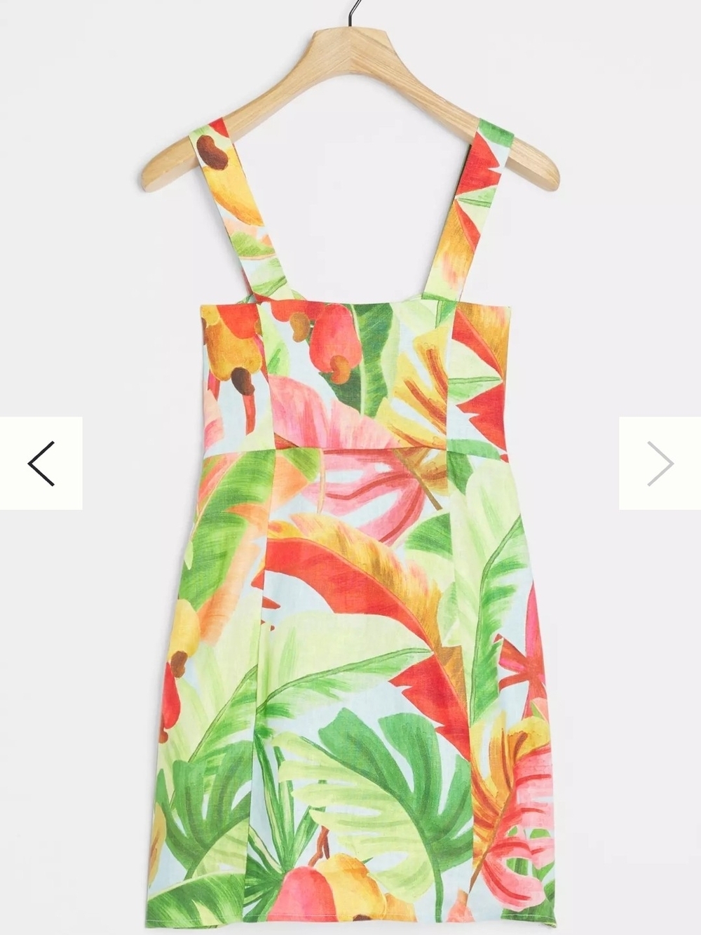 Anthropologie Farm Rio Nisa Linen Mini Dress Tropical Sz S EUC - Picture 16 of 16